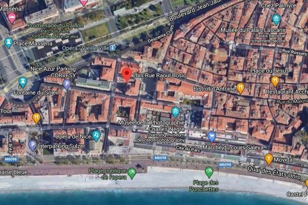 #9 Opera'S Duplex Panoramic Sea View Terrace & Ac 1Min To Beach ニース エクステリア 写真
