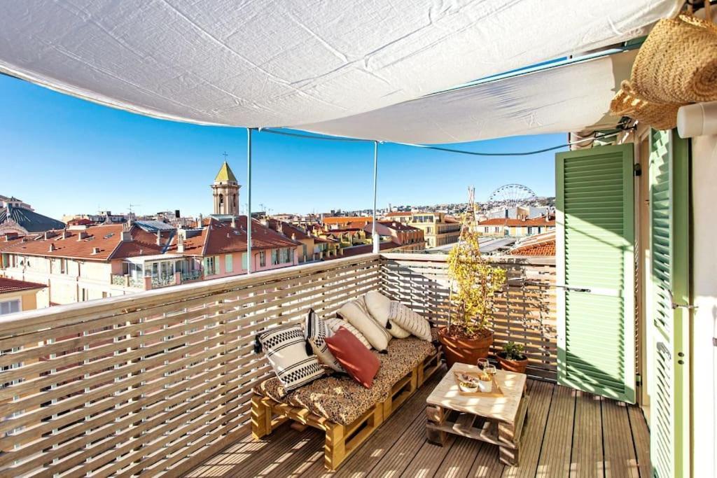 #9 Opera'S Duplex Panoramic Sea View Terrace & Ac 1Min To Beach ニース エクステリア 写真