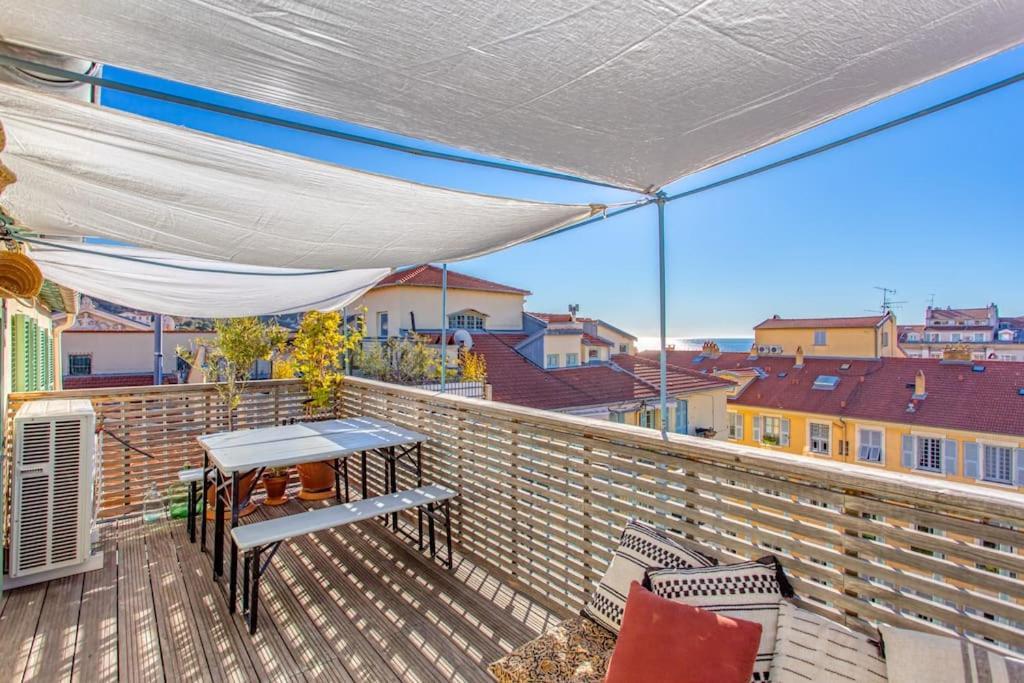 #9 Opera'S Duplex Panoramic Sea View Terrace & Ac 1Min To Beach ニース エクステリア 写真