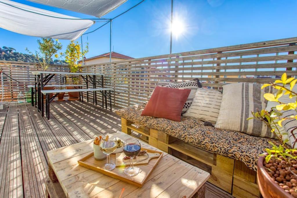 #9 Opera'S Duplex Panoramic Sea View Terrace & Ac 1Min To Beach ニース エクステリア 写真